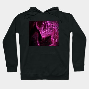 Wine Red and Rose Pink Abstract Art Hoodie